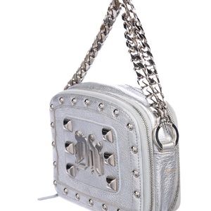 Versace Donatella Wristlet, Metallic Silver RARE